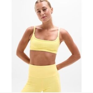 NWT Athleta Salutation Square Neck Bra citron